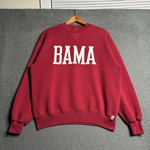 Russell Athletics Alabama Crewneck Sweatshirt Red Mens Large 90s Vtg USA Made - Picture 1 of 12